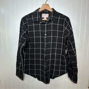 Filson Black and White Plaid Button Down Shirt